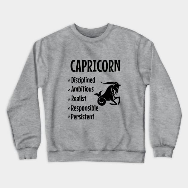 Capricorn zodiac Crewneck Sweatshirt by cypryanus